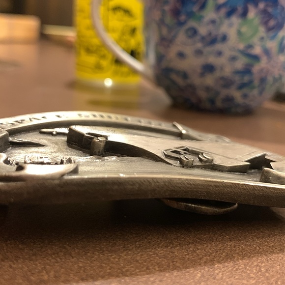 1982 SPACE SHUTTLE COLUMBIA VINTAGE BELT BUCKLE,TRUE VINTAGE PEWTER,NASA - Picture 4 of 15